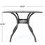 Finition en cuivre brillant 68 "Table rectangulaire en aluminium coulé pour table de patio, amélioration