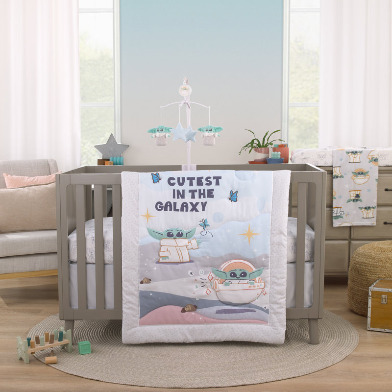 Ensemble de literie pour lit de bébé 3 pièces NoJo Star Wars Grogu