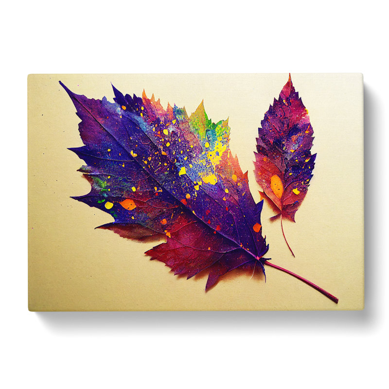 Paint Leaf Splash Vol.1 - Wrapped Canvas, 35cm H x 50cm W x 3cm D