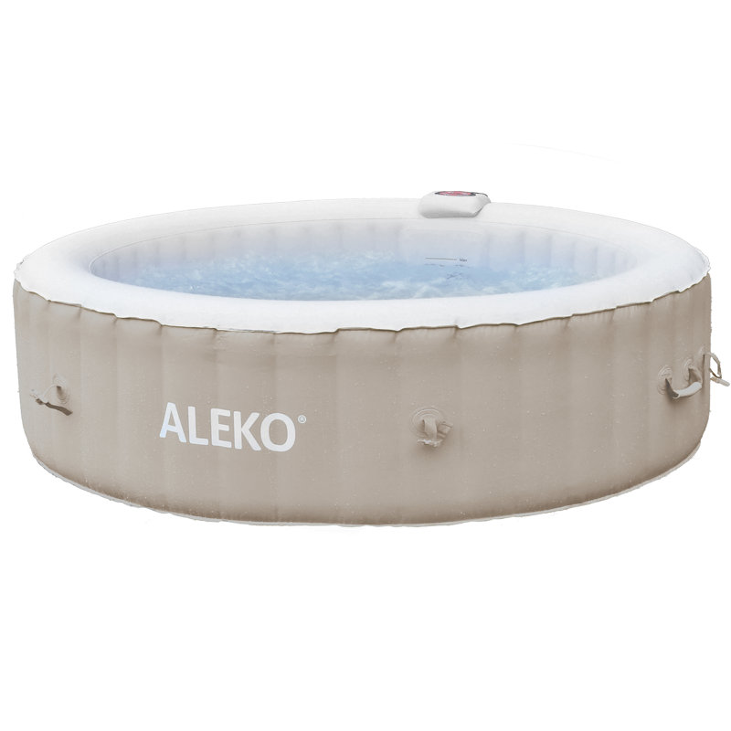 Aleko Jet Inflatable Hot Tub, Brown