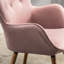 Chaise d'appoint en velours mauve, ensemble de pieds en bois massif, chaise à dossier contemporain en velours, structure en bois-1985990013