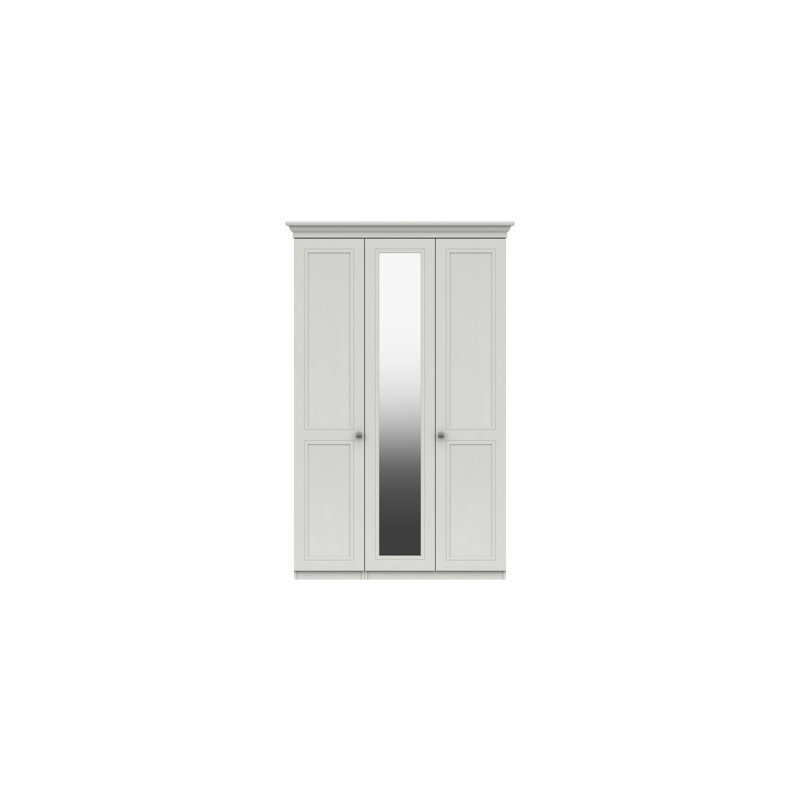 Wisbech 3 Door Manufactured Wood Wardrobe, White