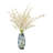 Hand-Blown Glass Vase with Elegant Swirl Design-89107417