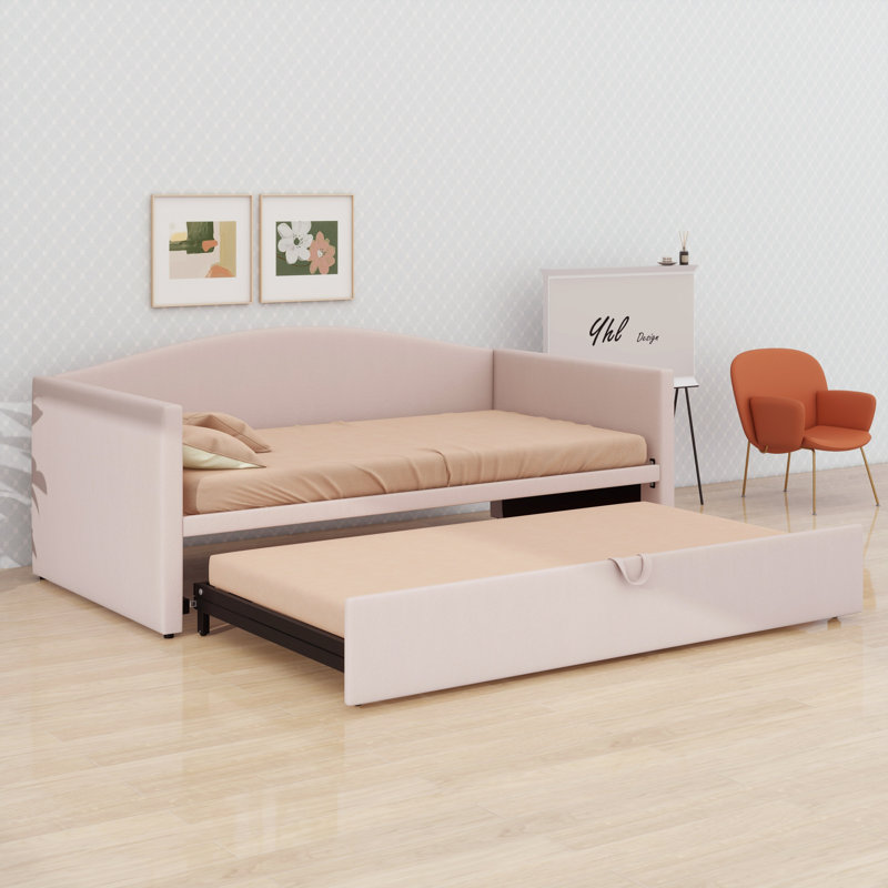 Lit de jour avec couchette extensible, Rose