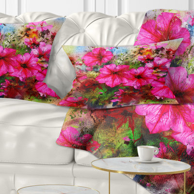 Coussin lombaire en aquarelle floral