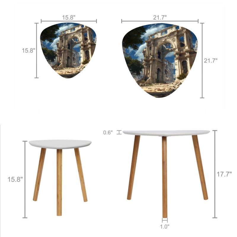 Ensemble de 2 tables basses gigognes Triangle