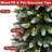 6-Pack Pre-Lit Snow Flocked Pencil Christmas Tree Set – 3FT / 4FT / 5FT Slim Artificial Xmas Trees with Warm LED Lights, 8 Lighting Modes & Flat Metal Base – Space-Saving Holiday Decor for Front Porch, Entryway & Small Apartments