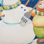 Ensemble de 4 napperons imperméables 12 x 18 pouces bleu bonhomme de neige