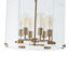 Luminaire suspendu en verre biseauté 6 lumières