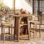 Table carrée en bois avec rangement