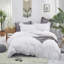 Ensemble d'édredon blanc pour lit très grand Farmhouse Shabby Bedding-130873946