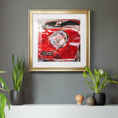 Sportscar Collection I - Matted and Framed Under Acrylic Glass, Large Living Room Wall Art