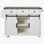 53.7" Farmhouse Kitchen Island With Power Outlet, 2 Sliding Barn Door Kitchen Storage Island With Drop Leaf-1576046440