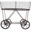 Panier à linge vintage en métal avec roulettes 25 po x 15 po