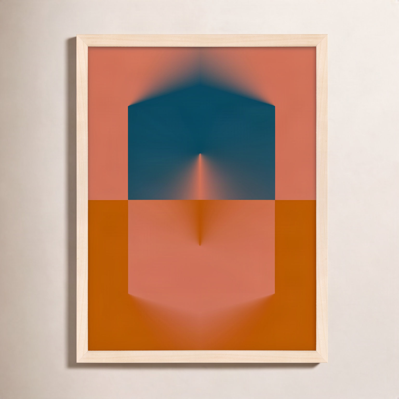 Capsule Collection 1 Painting, 20" H x 16" W x 1.25" D, Maple Framed