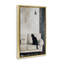 Chat noir sur canapé, art mural sur toile flottante, design par LSR Creative Studio-1175440950-1175440951