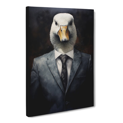 Goose in a Suit Painting No.2 - Wrapped Canvas