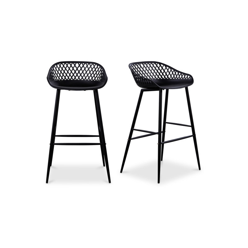 Newark Patio Bar Stool, Black, 29"