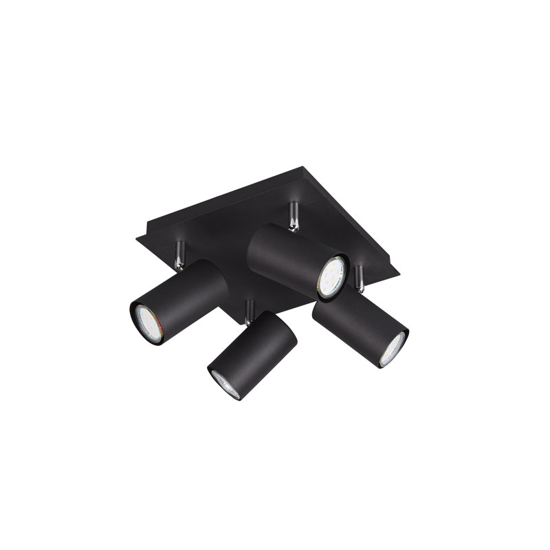 Karcher 4-Light 24cm Ceiling Spotlight, Black