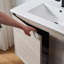 Ensemble de meuble-lavabo mural flottant simple 30 po en chêne avec plateau en céramique