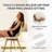  Dining Chairs Set Of 4, Mid Century Modern Kitchen Chairs With PU Leather Seat & Wood Legs For Indoor Outdoor Use, White-1074904454
