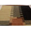 Tapis noir / gris / beige en laine noué à la main de conception unique 6 pi 6 po x 9 pi 10 po New Age Bruggeman