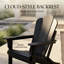 Chaise Adirondack noire pliante courbée en poly