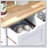 Rolling Kitchen Island Cart, Bar Serving, Drawers, White