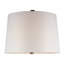 Lampe de table en polyrésine à finition brune 28,25 "" Everly "avec abat-jour blanc