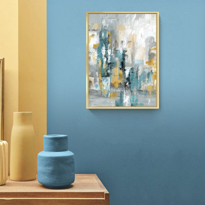 Cadre abstrait moderne encadré, reproduction d'art sur toile