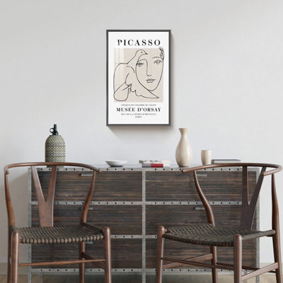 «Dove of Peace and Woman», reproduction d'art sur toile encadrée Picasso