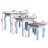 Pièces de table gigogne en bois massif récupéré
