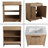 Beid 30" Freestanding Bathroom Vanity with Sink, Floor Standing Vanity with 2 Doors, Ceramic Basin Sink Top-1938765890