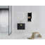 Meuble-lavabo mural avec lavabo en céramique et armoire latérale, portes à fermeture douce, armoire combinée