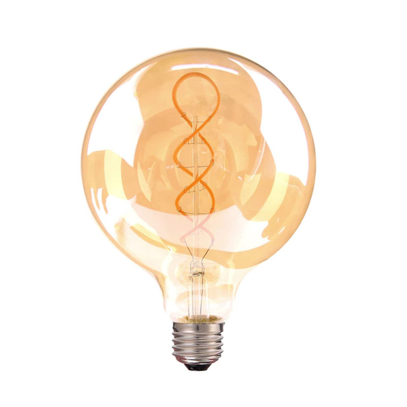 Sikora 4W LED Vintage Edison Globe Light Bulb Amber