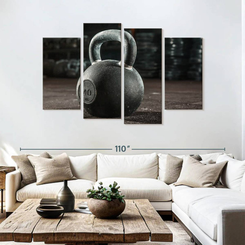 Sireci Heavy Gym Kettlebell, 54" H x 84" W