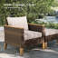 Chaise d'extérieur en osier avec coussins Salem-96337063
