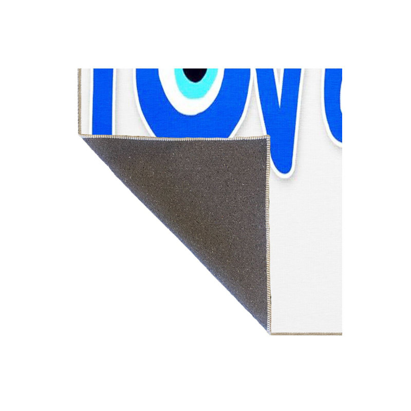 Tapis décoratif à motif texturé Love, Tapis de couloir 3 pi 3 po x 9 pi 10 po