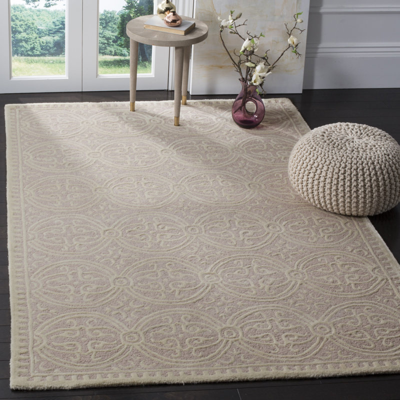 Ame Hand Tufted Wool Geometric Rug, Rectangle 5' x 8'