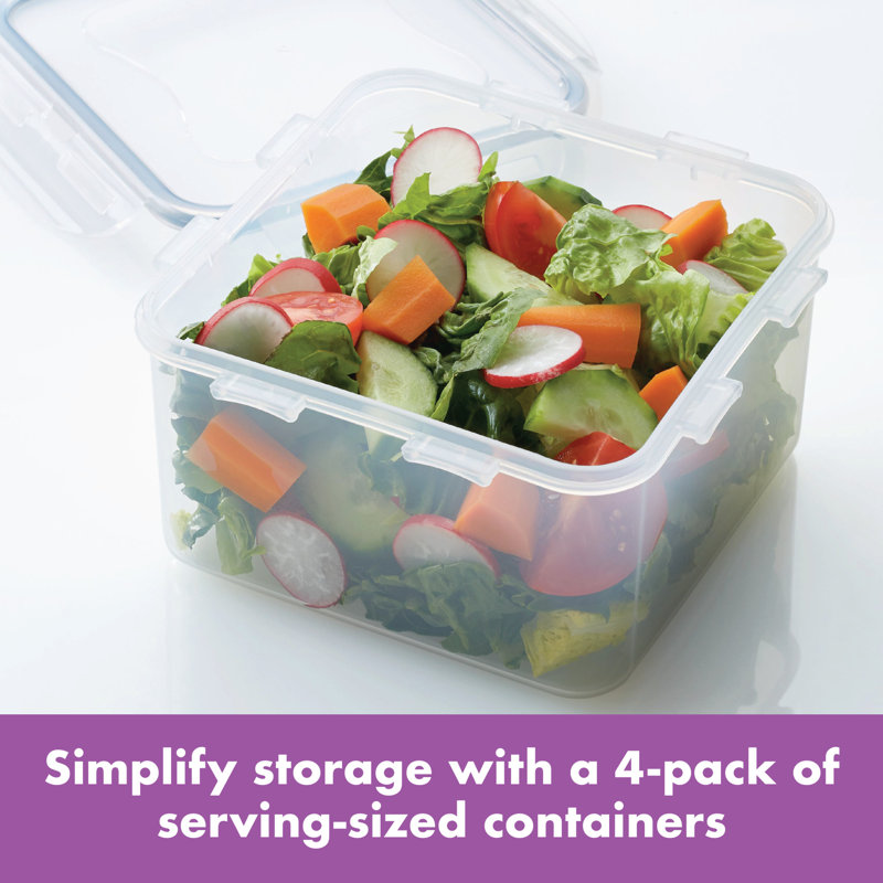 Easy Essentials™ Food Storage - Set of 4 Containers and 4 Lids