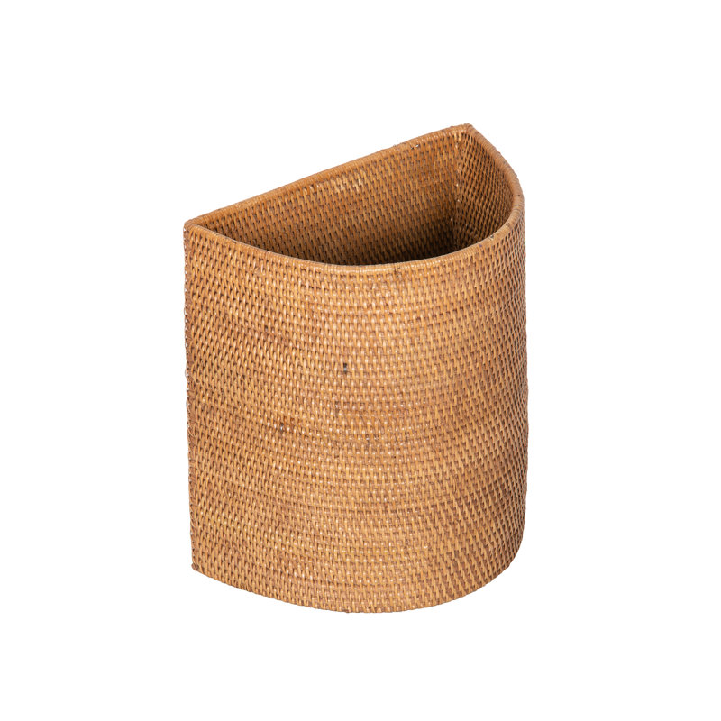 Bavan Wicker Open Waste Basket - 12 Gallons, Brown
