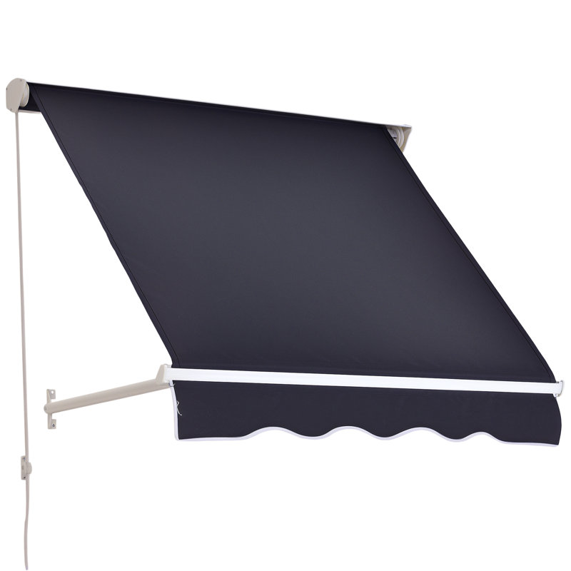 Auvent de fenêtre rétractable en polyester l 2 pi x P 4 pi