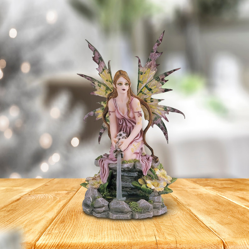 Figurine d'arrosage fée verte 8 "H