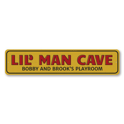 Plaque en aluminium Lil Man Cave