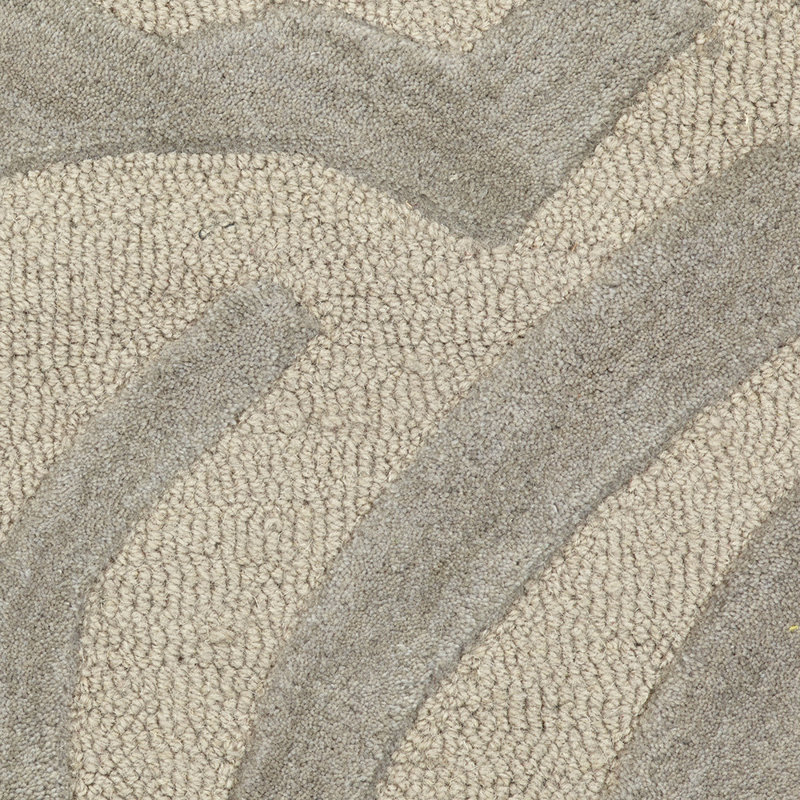Duley Hand Tufted Wool Animal Print Indoor Rug, Round 8'