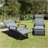 Adjustable Patio Recliner Chair Metal Outdoor Lounge Chair With Flip Table Push Back, Adjustable Angle, Removable Cushions, Support 350Lbs-2062357069