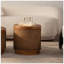 Table basse ronde en rotin avec rangement amovible, garniture en corde de chanvre tissée à la main, style boho-chic, parfaite pour les salons confortables et les espaces compacts-447360471