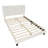 3D Upholstered Full Bed In White - Elegant And Comfortable Adjustable Headboard No Box Spring Size Construction-2045319509
