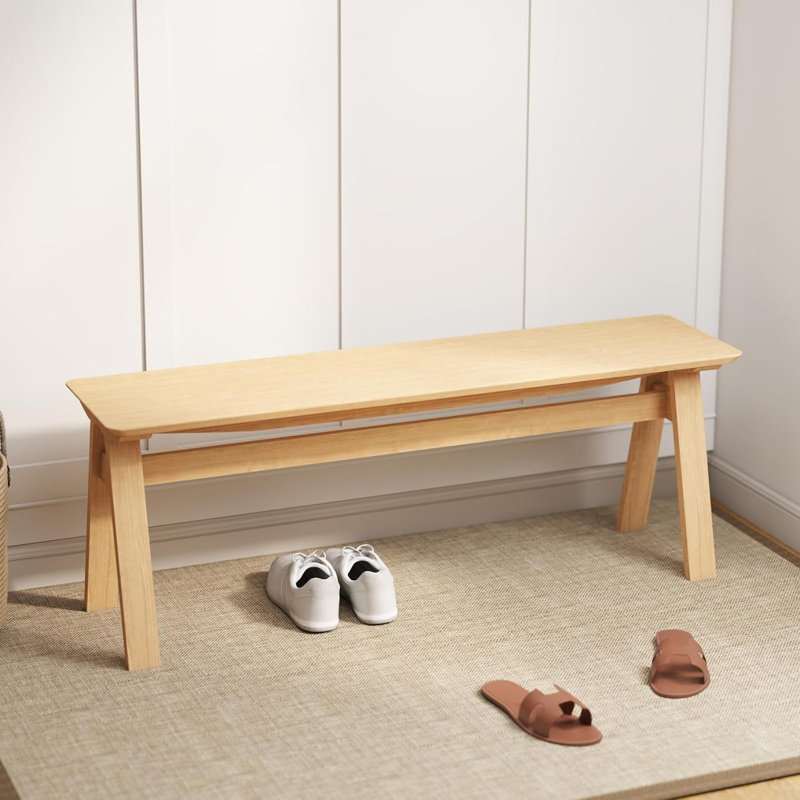 Tabourets en bois naturel d'une hauteur de 18 po avec pieds en rondins robustes pour la table, le couloir, la cuisine et le salon