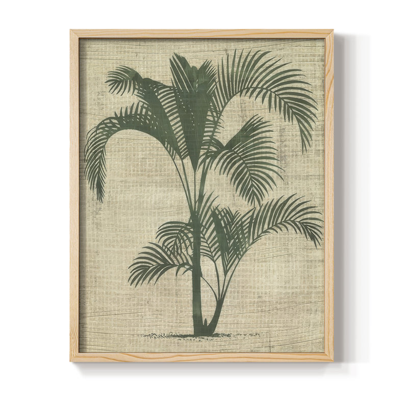 «Palmier en toile de jute silhouette II», Naturel, H 30 po x l 24 po